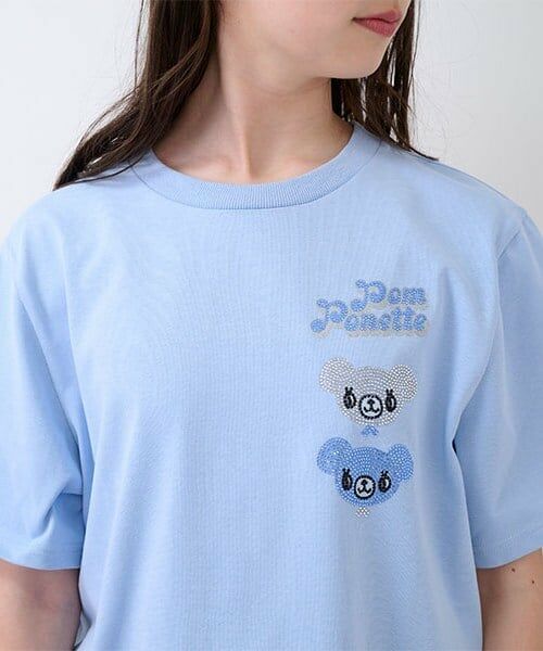 pom ponette junior / ポンポネット ジュニア Tシャツ | ミントくんキラキラストーンTシャツ | 詳細3