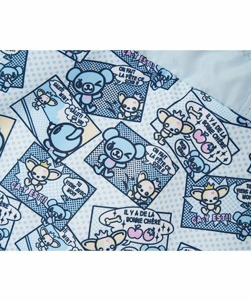 pom ponette junior / ポンポネット ジュニア トートバッグ | ミントくん総柄刺しゅう巾着トート | 詳細7