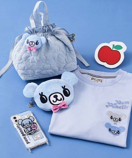 pom ponette junior / ポンポネット ジュニア トートバッグ | ミントくん総柄刺しゅう巾着トート | 詳細9