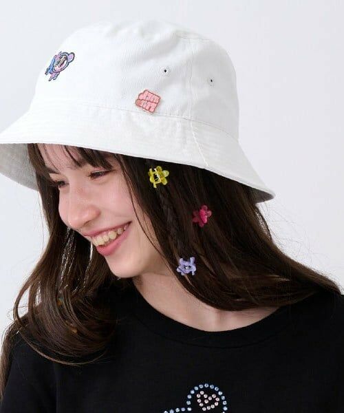 pom ponette junior / ポンポネット ジュニア ハット | ナカムラくんバケットハット(ピンバッジ付き） | 詳細19