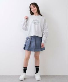 pom ponette junior / ポンポネット ジュニア ショート・ハーフ・半端丈パンツ | チェーン付きプリーツラップキュロット