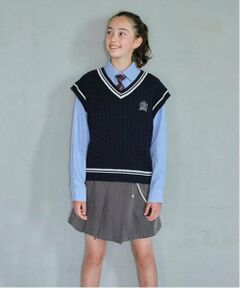 pom ponette junior / ポンポネット ジュニア ショート・ハーフ・半端丈パンツ | チェーン付きプリーツラップキュロット