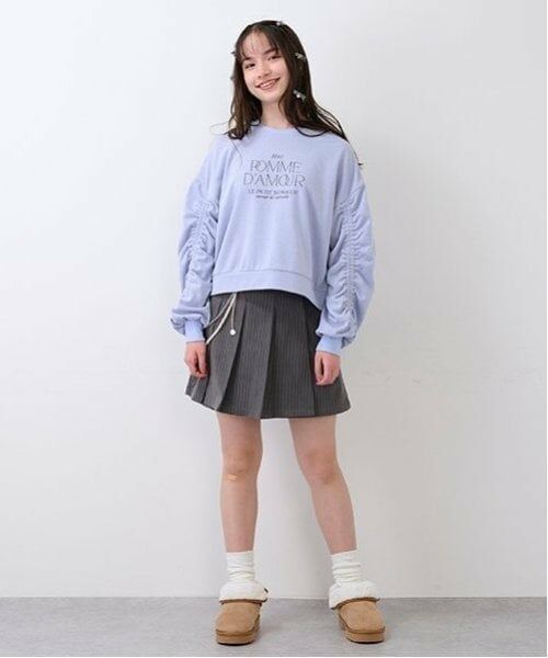 pom ponette junior / ポンポネット ジュニア ショート・ハーフ・半端丈パンツ | チェーン付きプリーツラップキュロット | 詳細2