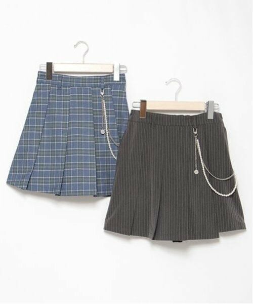 pom ponette junior / ポンポネット ジュニア ショート・ハーフ・半端丈パンツ | チェーン付きプリーツラップキュロット | 詳細21