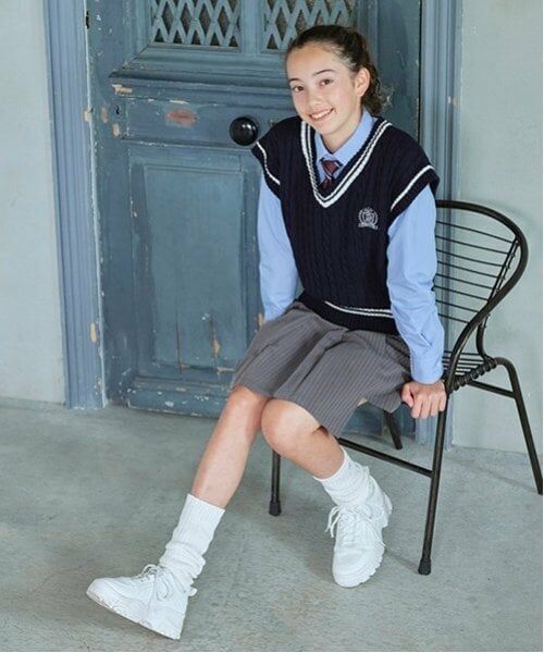 pom ponette junior / ポンポネット ジュニア ショート・ハーフ・半端丈パンツ | チェーン付きプリーツラップキュロット | 詳細6