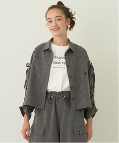 pom ponette junior / ポンポネット ジュニア シャツ・ブラウス | 袖ギャザーシャツ＆Tシャツセット