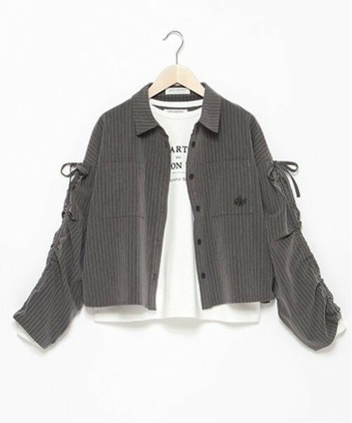 pom ponette junior / ポンポネット ジュニア シャツ・ブラウス | 袖ギャザーシャツ＆Tシャツセット | 詳細1