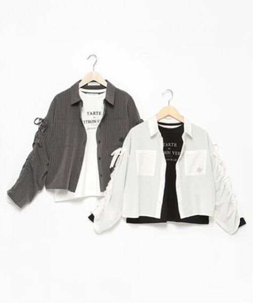 pom ponette junior / ポンポネット ジュニア シャツ・ブラウス | 袖ギャザーシャツ＆Tシャツセット | 詳細11