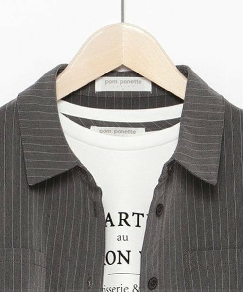 pom ponette junior / ポンポネット ジュニア シャツ・ブラウス | 袖ギャザーシャツ＆Tシャツセット | 詳細4