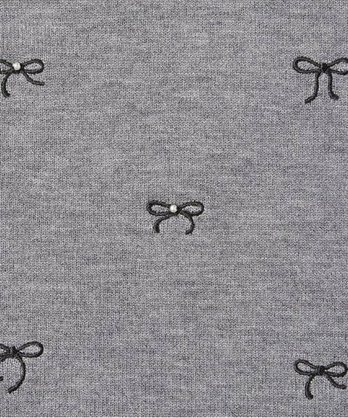 pom ponette junior / ポンポネット ジュニア カーディガン・ボレロ | 総柄リボン刺しゅうニットカーディガン | 詳細6