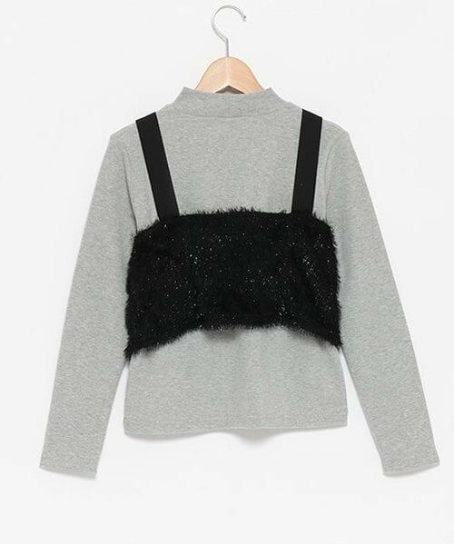 pom ponette junior / ポンポネット ジュニア キャミソール・チューブトップ | シャギーキャミ＋テレコトップスセット | 詳細1