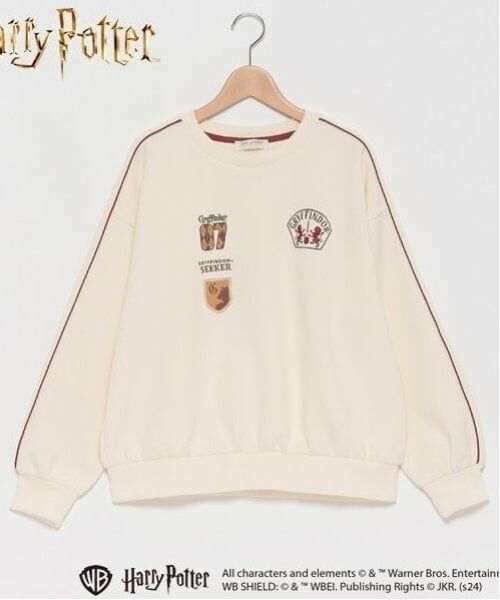 pom ponette junior / ポンポネット ジュニア スウェット | 【Harry Potter】袖ライントップス（オフ ホワイト）