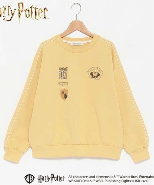 pom ponette junior / ポンポネット ジュニア スウェット | 【Harry Potter】袖ライントップス（黄）
