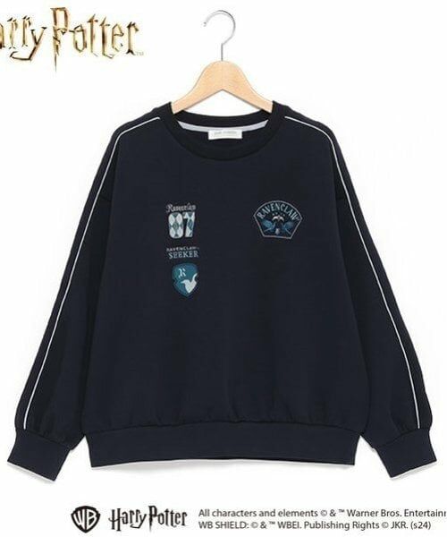 pom ponette junior / ポンポネット ジュニア スウェット | 【Harry Potter】袖ライントップス（紺）