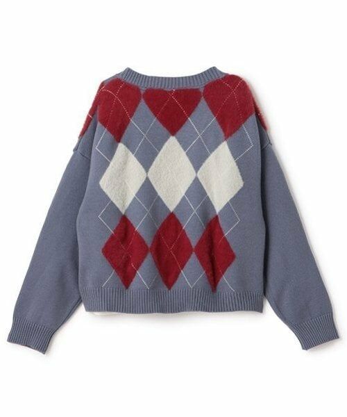 pom ponette junior / ポンポネット ジュニア カーディガン・ボレロ | アーガイルシャギーカーディガンTシャツセット | 詳細4