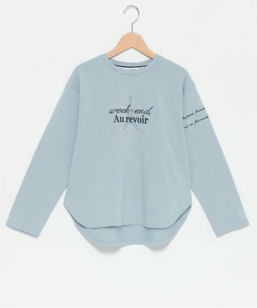 pom ponette junior / ポンポネット ジュニア Tシャツ | キラキラエッフェルTシャツ（ブルー）