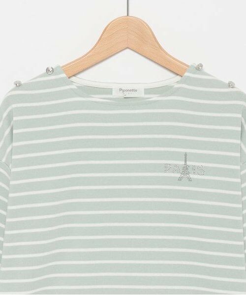 pom ponette junior / ポンポネット ジュニア Tシャツ | セーラー衿ボーダーロンT | 詳細4