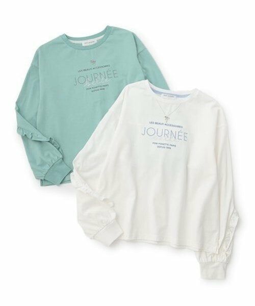 pom ponette junior / ポンポネット ジュニア Tシャツ | フリルネックレスロンTEE | 詳細6