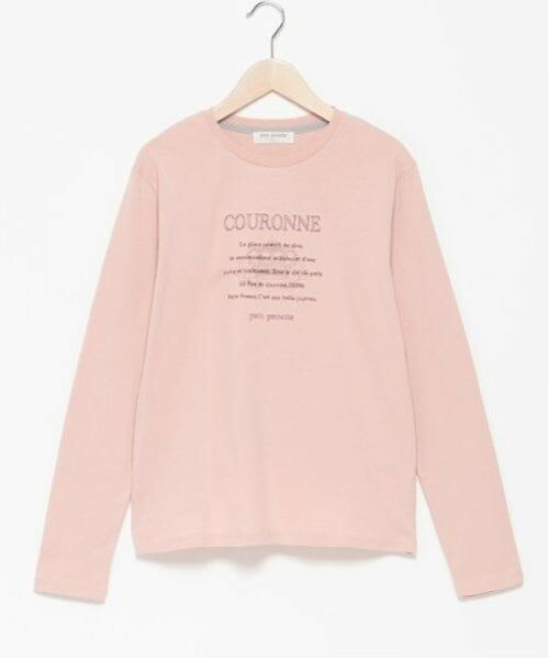 pom ponette junior / ポンポネット ジュニア Tシャツ | 【GOOD PRICE】クラウン刺しゅうTシャツ（ライト ピンク）