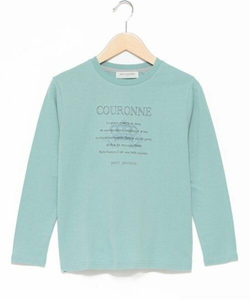 pom ponette junior / ポンポネット ジュニア Tシャツ | 【GOOD PRICE】クラウン刺しゅうTシャツ（エメラルド グリーン）