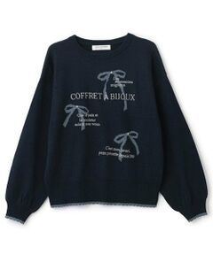 pom ponette junior / ポンポネット ジュニア ニット・セーター | リボンジャガードニット