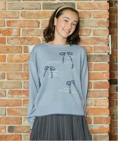 pom ponette junior / ポンポネット ジュニア ニット・セーター | リボンジャガードニット