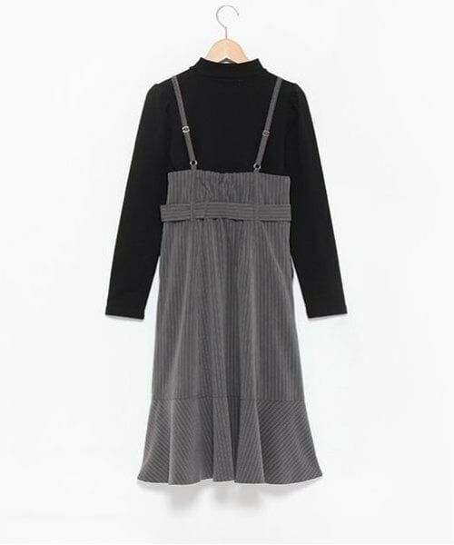 pom ponette junior / ポンポネット ジュニア ミニ丈・ひざ丈ワンピース | キャミワンピ＋パフスリーブトップス | 詳細1