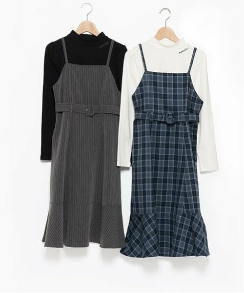 pom ponette junior / ポンポネット ジュニア ミニ丈・ひざ丈ワンピース | キャミワンピ＋パフスリーブトップス | 詳細14