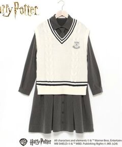 pom ponette junior / ポンポネット ジュニア ミニ丈・ひざ丈ワンピース | 【Harry Potter】ネクタイ付シャツワンピベスト