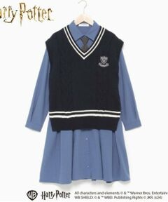 pom ponette junior / ポンポネット ジュニア ミニ丈・ひざ丈ワンピース | 【Harry Potter】ネクタイ付シャツワンピベスト