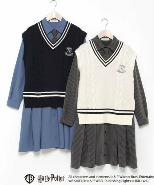 pom ponette junior / ポンポネット ジュニア ミニ丈・ひざ丈ワンピース | 【Harry Potter】ネクタイ付シャツワンピベスト | 詳細30