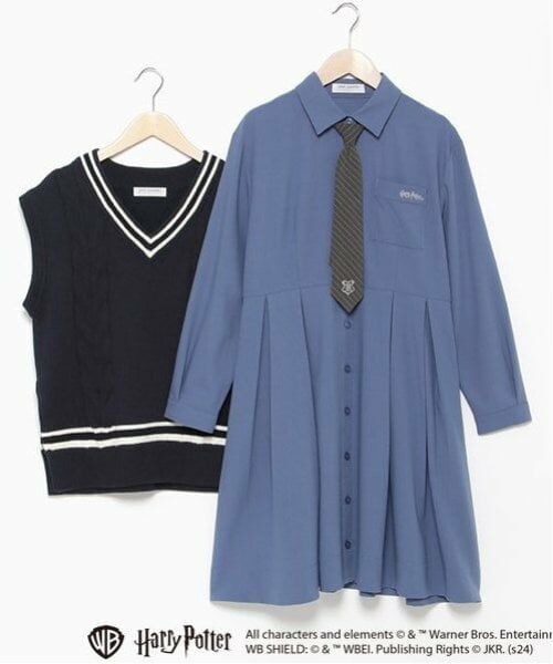 pom ponette junior / ポンポネット ジュニア ミニ丈・ひざ丈ワンピース | 【Harry Potter】ネクタイ付シャツワンピベスト | 詳細17