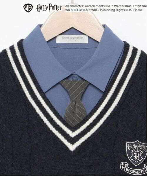 pom ponette junior / ポンポネット ジュニア ミニ丈・ひざ丈ワンピース | 【Harry Potter】ネクタイ付シャツワンピベスト | 詳細18