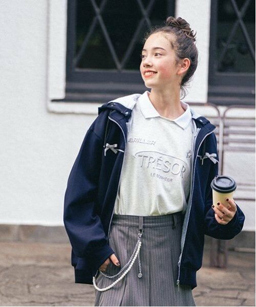 pom ponette junior / ポンポネット ジュニア ブルゾン | 3WAYミニリボンダンボールパーカ | 詳細16