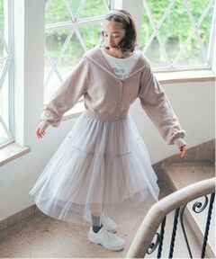 pom ponette junior / ポンポネット ジュニア カーディガン・ボレロ | セーラーカーディガンチュールワンピースセット