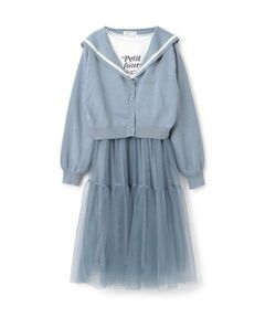 pom ponette junior / ポンポネット ジュニア カーディガン・ボレロ | セーラーカーディガンチュールワンピースセット