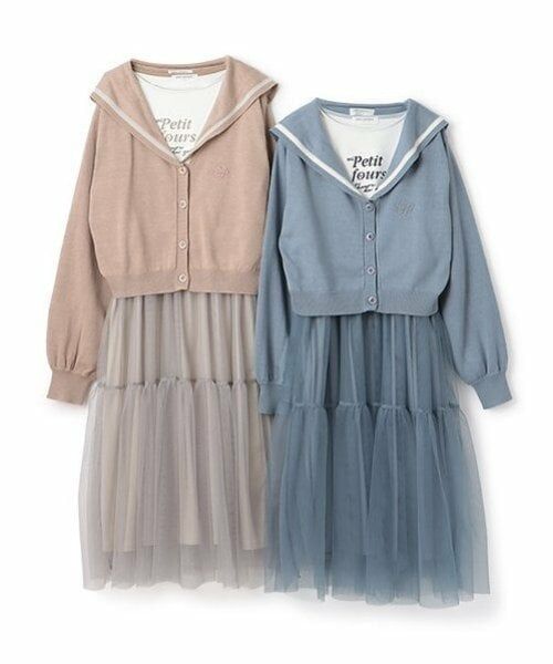 pom ponette junior / ポンポネット ジュニア カーディガン・ボレロ | セーラーカーディガンチュールワンピースセット | 詳細15