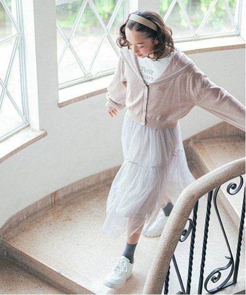 pom ponette junior / ポンポネット ジュニア カーディガン・ボレロ | セーラーカーディガンチュールワンピースセット | 詳細18