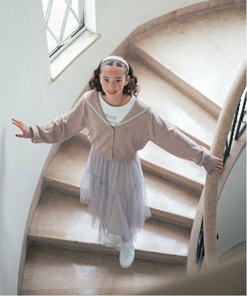 pom ponette junior / ポンポネット ジュニア カーディガン・ボレロ | セーラーカーディガンチュールワンピースセット | 詳細21