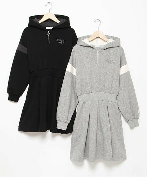 pom ponette junior / ポンポネット ジュニア ミニ丈・ひざ丈ワンピース | ダンボールパーカワンピース | 詳細10