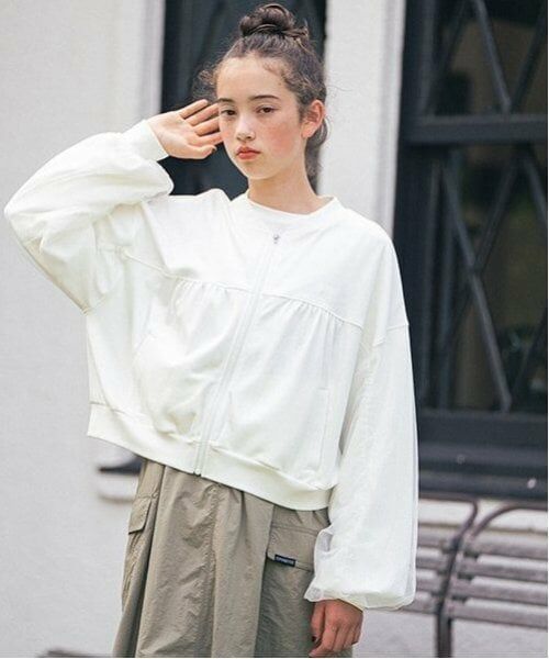 pom ponette junior / ポンポネット ジュニア ブルゾン | チュールギャザーブルゾン | 詳細10