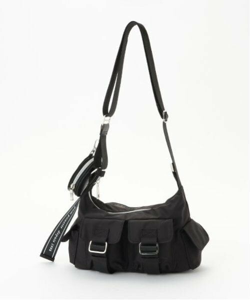 pom ponette junior / ポンポネット ジュニア ショルダーバッグ | Wポケットショルダーバッグ（黒）