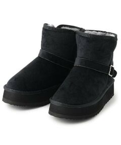 pom ponette junior / ポンポネット ジュニア ブーツ（ショート丈） | 2WAYフェイクムートンショートブーツ