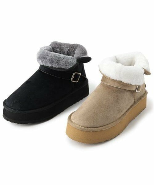 pom ponette junior / ポンポネット ジュニア ブーツ(ショート丈) | 2WAYフェイクムートンショートブーツ | 詳細10