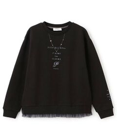pom ponette junior / ポンポネット ジュニア スウェット | ネックレスロゴトップス