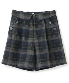 pom ponette junior / ポンポネット ジュニア ショート・ハーフ・半端丈パンツ | 折り返しタックキュロット