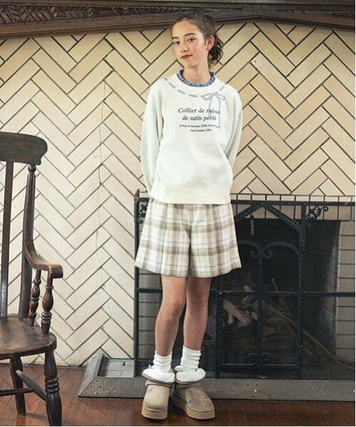 pom ponette junior / ポンポネット ジュニア ショート・ハーフ・半端丈パンツ | 折り返しタックキュロット | 詳細13