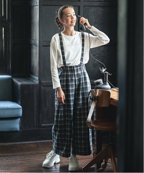 pom ponette junior / ポンポネット ジュニア その他パンツ | サスつきサイドベルトワイドパンツ | 詳細11