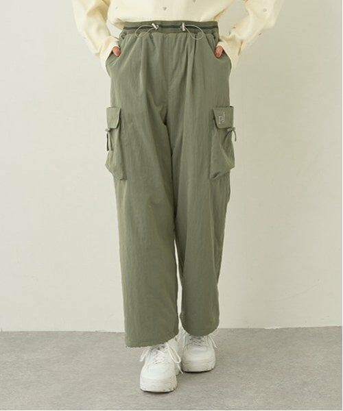 pom ponette junior / ポンポネット ジュニア その他パンツ | 【あったか裏地】ウエストリブイージーカーゴパンツ(カーキ)