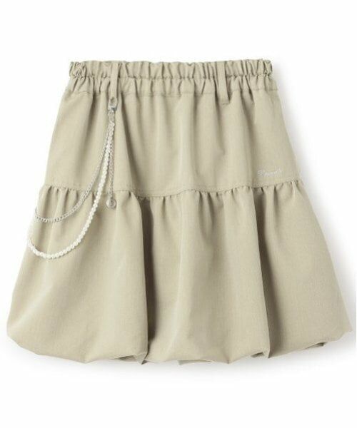 pom ponette junior / ポンポネット ジュニア ミニ・ひざ丈スカート | パールチャームバルーンスカート | 詳細1